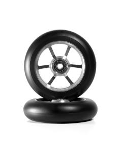 Roues Trottinette NORTH Club V3 24mm Silver Black (x2)