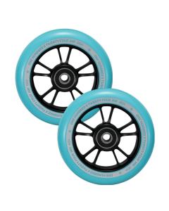 Koło do hulajnogi BLUNT 10 szprych 100mm czarno-turkusowe
