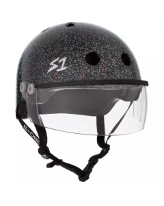 Helma s kšiltem S-ONE Lifer Visor Black Gloss Glitter M