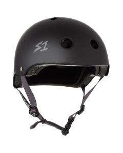 V&eacute;dőfelszerel&eacute;sek S_ONE S-ONE HELMET LIFER BLACK MATTE BRIGHT GREY STRAPS - XL