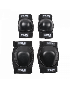 Beschermingen TSG effen set zwart L