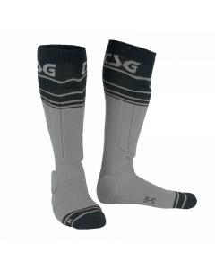 Ponožky s integrovanou ochranou TSG Grey Striped S