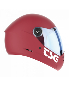 Casco integral TSG PASS 2.0 (+VISERA ADICIONAL) ROJO SUAVE SATINADO  L