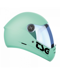 Casco integral TSG PASS 2.0 (+VISERA ADICIONAL) AZUL MENTA SATINADO L