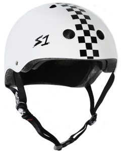 Casque S-ONE Mega Lifer White With Checkers L