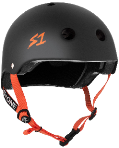 S-ONE HELMET LIFER BLACK MATTE ORANGE STRAPS - Taille - L