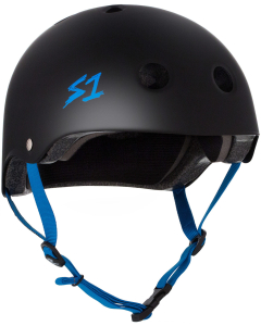 S-ONE HELMET LIFER BLACK MATTE CYAN STRAPS - Taille - L