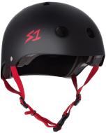 Helma S_ONE HELMET LIFER BLACK MATTE RED STRAPS - XL
