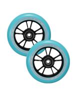 Roată pentru scuter BLUNT 10 spițe 100 mm Negru/Turcoaz